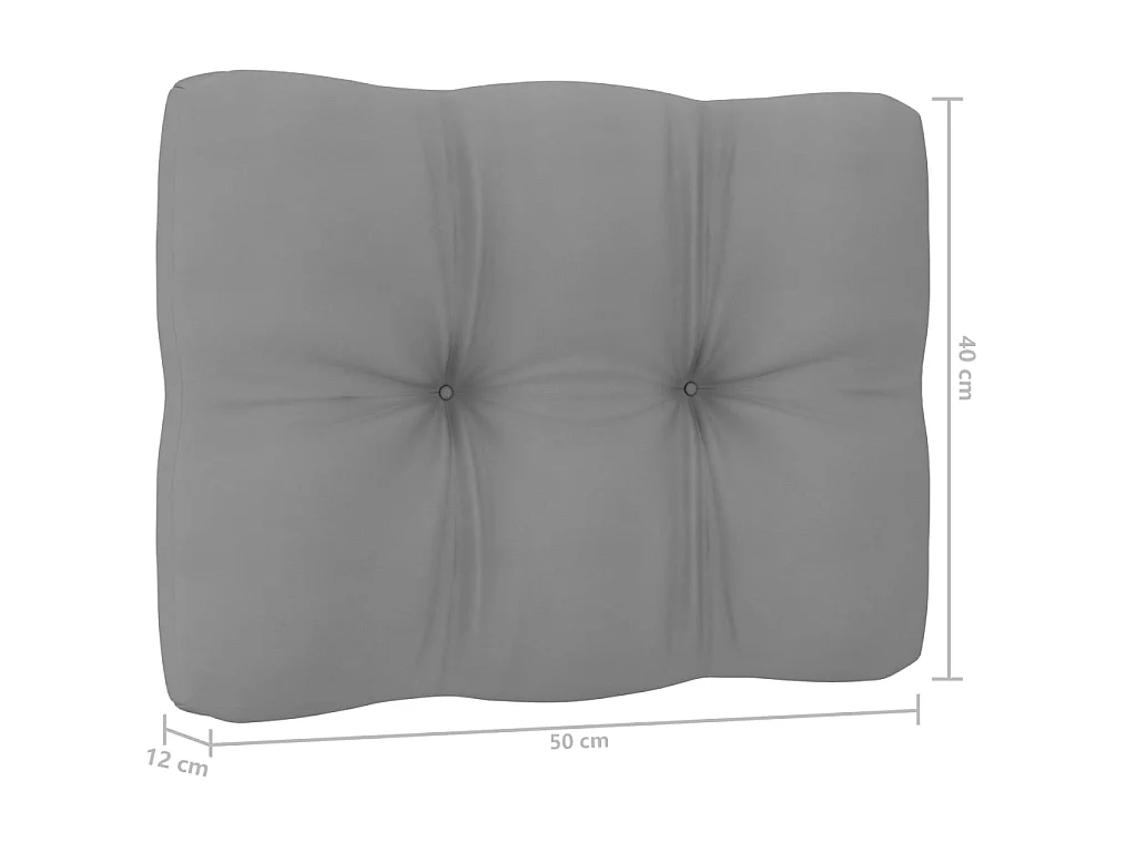 Juego de muebles de jardín 12 pzas y cojines madera maciza pino Gris