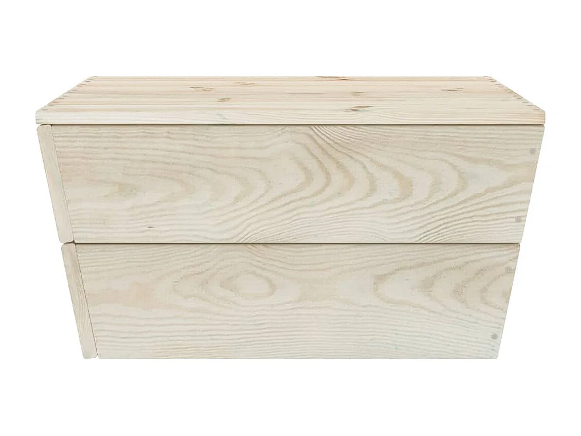 Salon de jardin palette 6 pcs avec coussins Épicéa imprégné 4