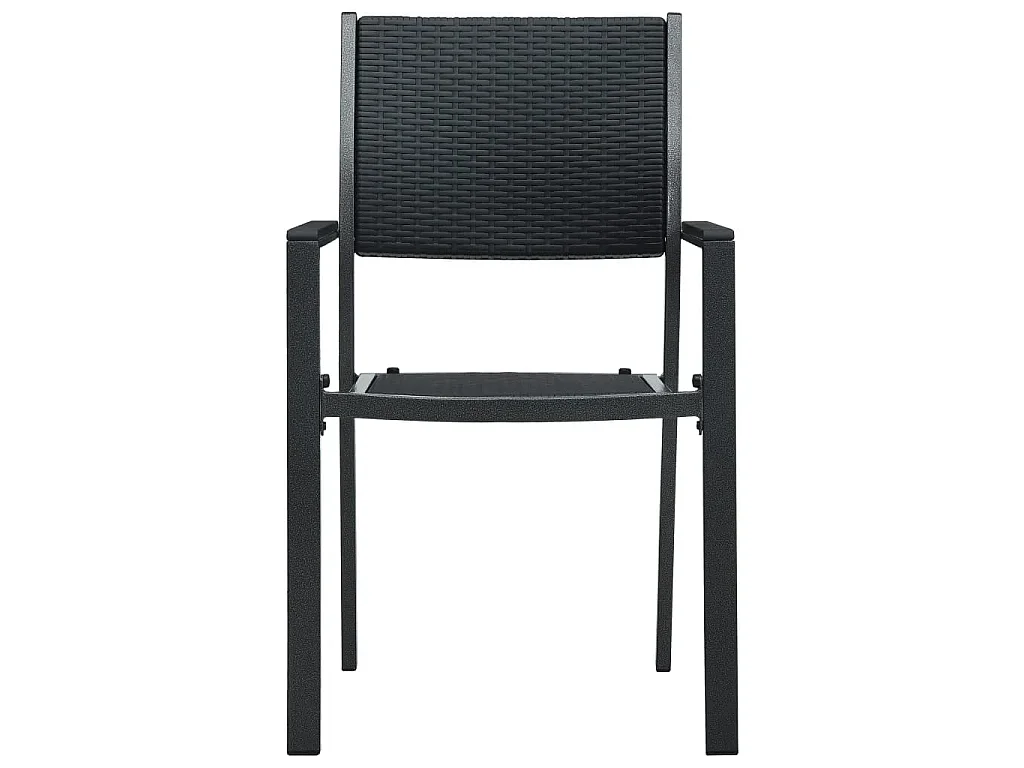 Ensemble de salle à manger de jardin 5 pcs Noir 50