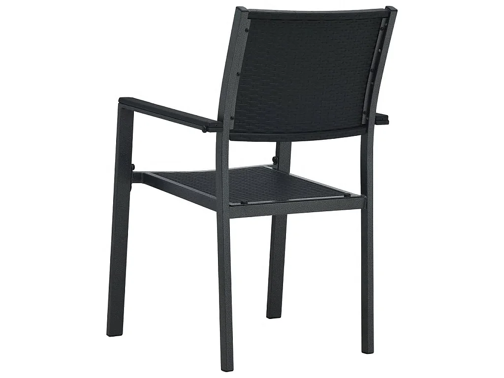 Ensemble de salle à manger de jardin 5 pcs Noir 50