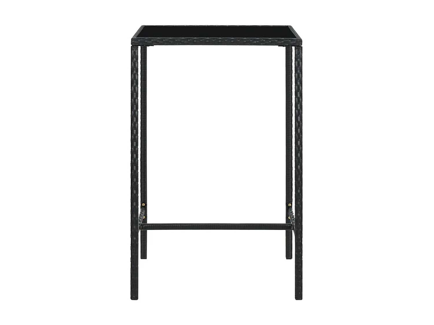 Ensemble de bar de jardin 5 pcs et coussins Résine tressée Noir 20