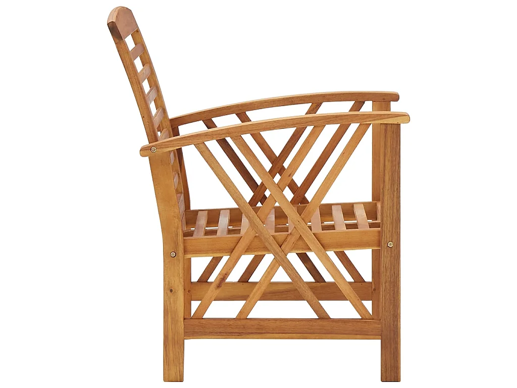 Salon de jardin 5 pcs Bois d'acacia massif 6