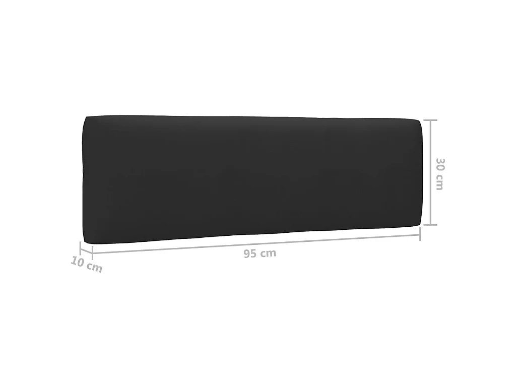 Canapé palette 2 places avec coussins Bois de pin imprégné