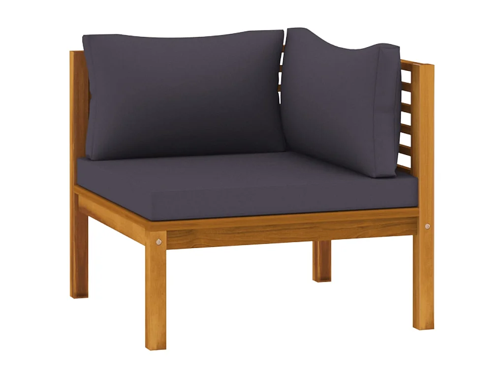 Salon de jardin 8 pcs avec coussin Bois d'acacia solide 6