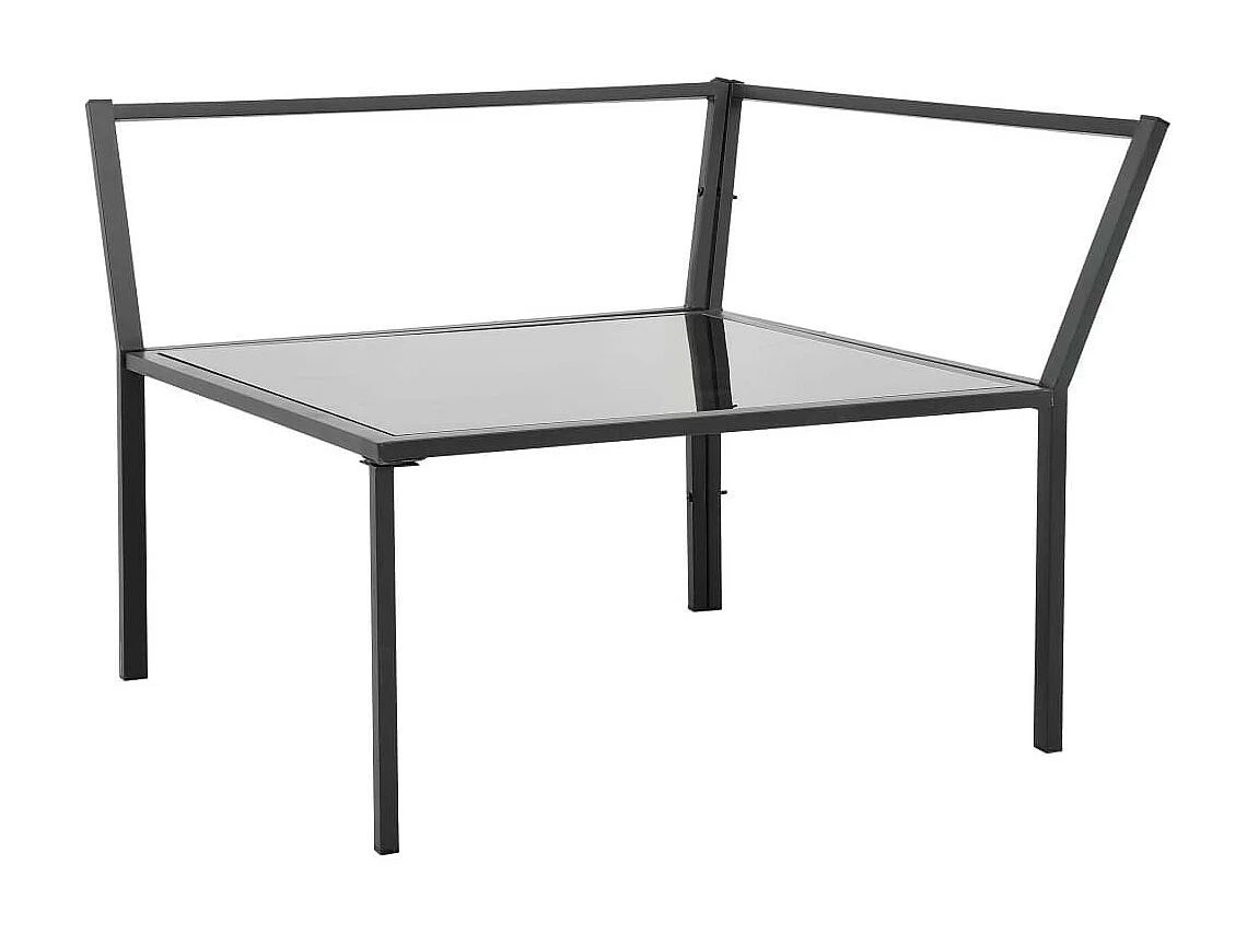 Salon de jardin 5 pcs avec coussins Aluminium Gris foncé 2