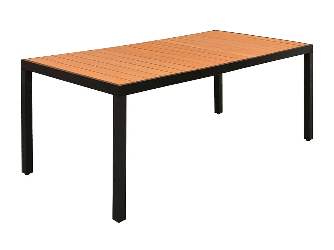 Ensemble de salle à manger de jardin 9 pcs Aluminium Noir 3