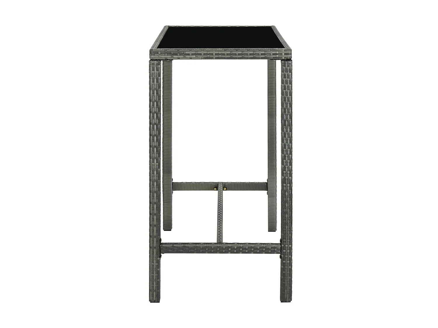 Ensemble de bar de jardin 7 pcs et coussins Résine tressée Gris 5