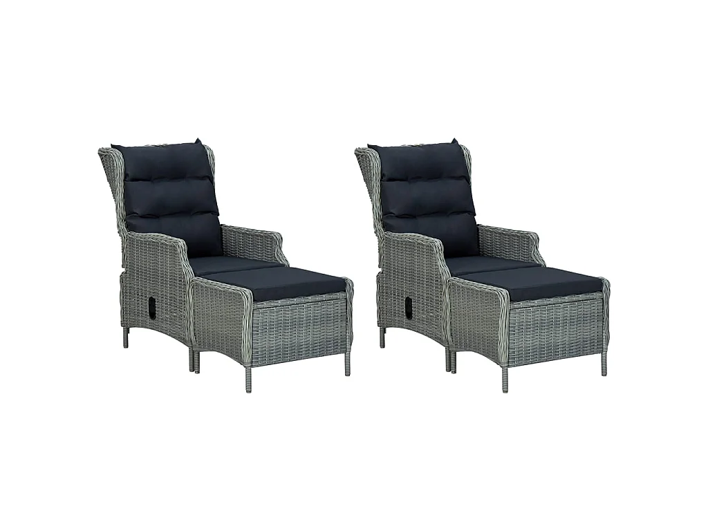 Ensemble de salle à manger de jardin 5 pcs Gris clair 15