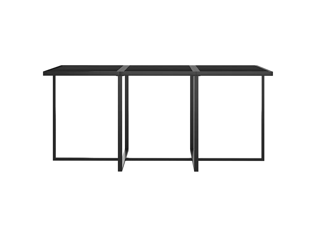 Mobilier à dîner de jardin 7pcs et coussins Résine tressée Gris 3