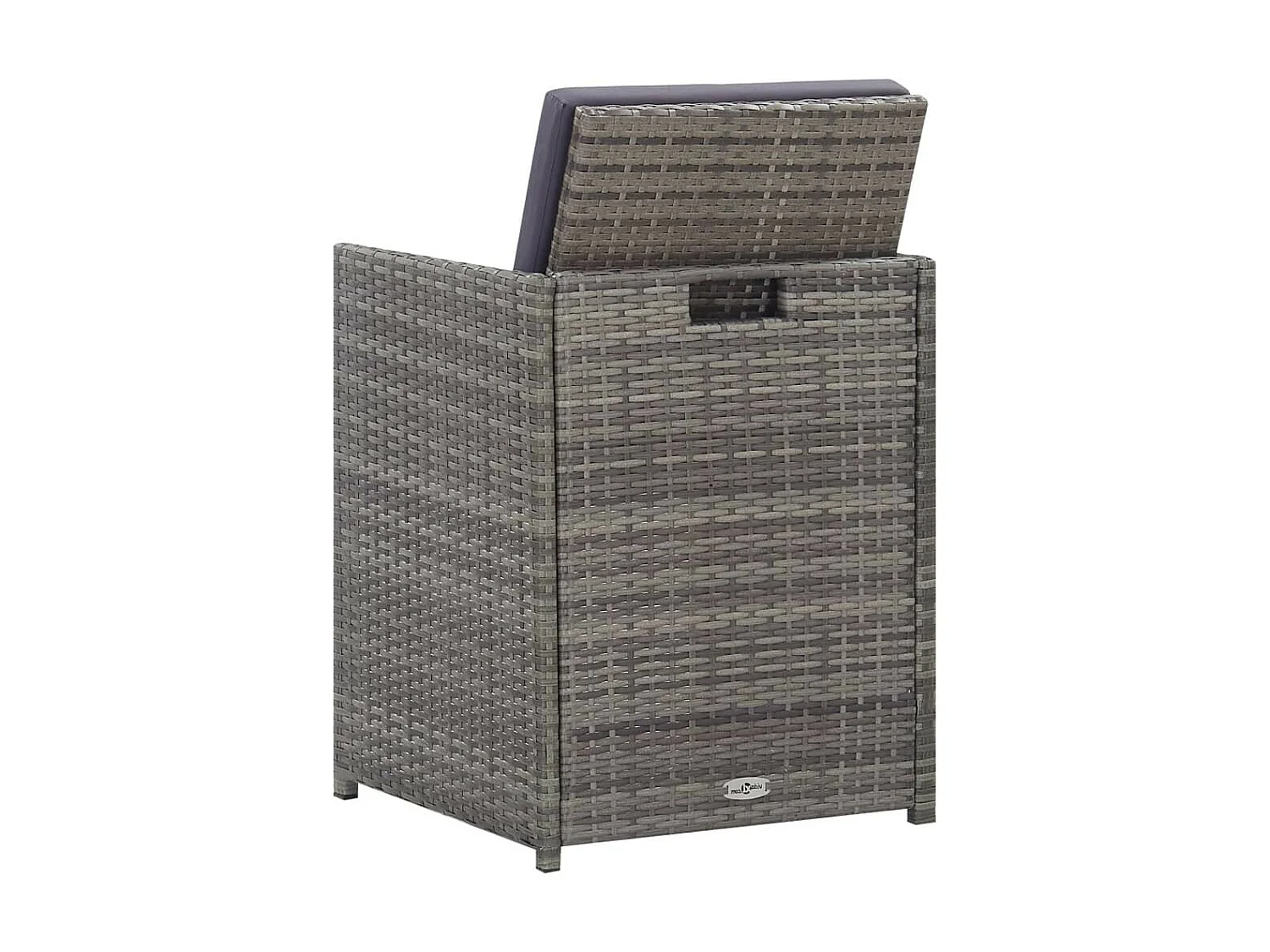 Salon de jardin 13 pcs Résine tressée bois d'acacia Anthracite