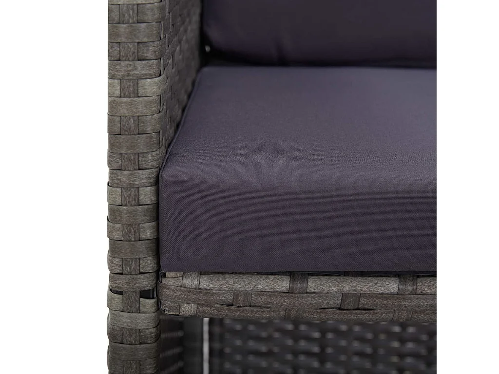 Salon de jardin 13 pcs Résine tressée bois d'acacia Anthracite