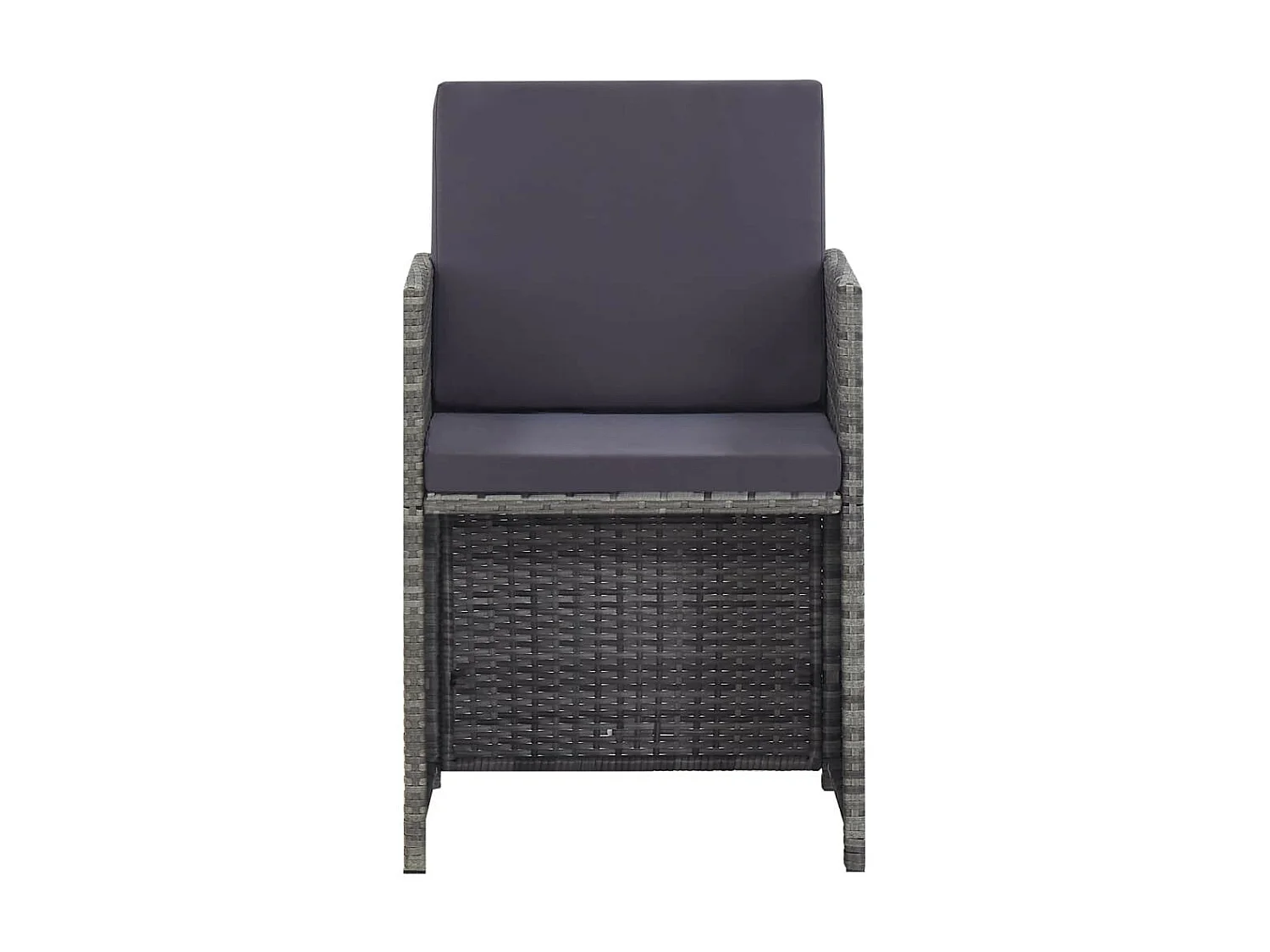 Salon de jardin 13 pcs Résine tressée bois d'acacia Anthracite