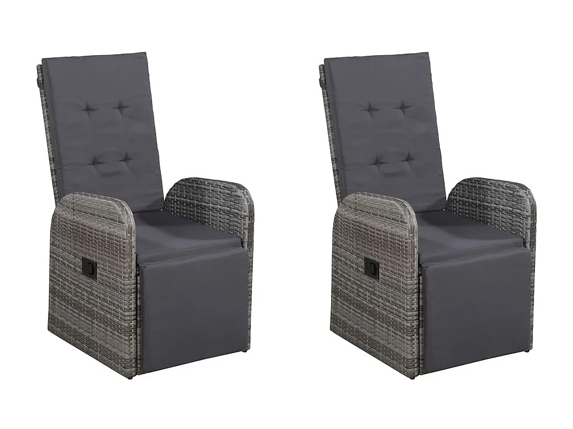 Ensemble de salle à manger de jardin 7 pcs Gris 19