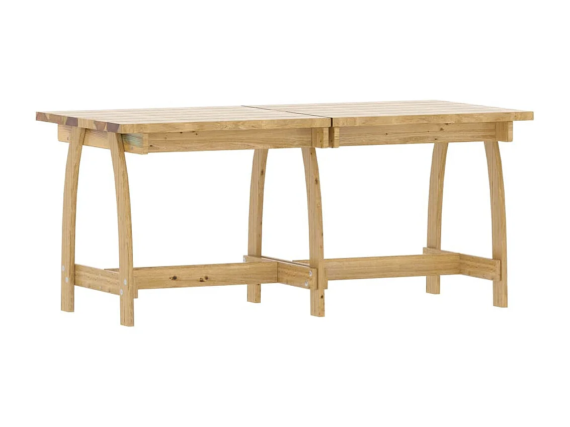 Mobilier de salle à manger de jardin 3 pcs Bois de pin imprégné 4