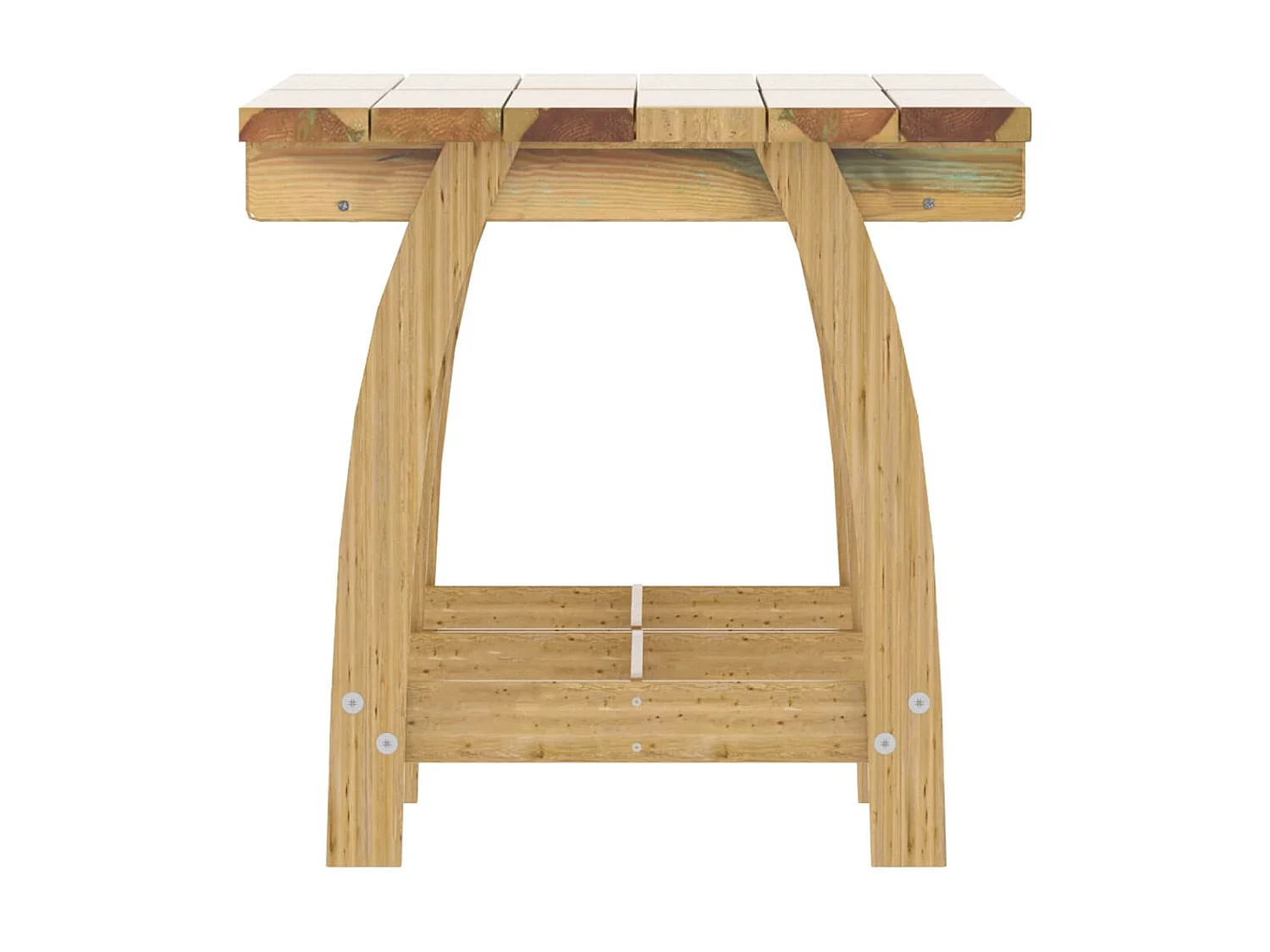 Mobilier de salle à manger de jardin 3 pcs Bois de pin imprégné 4