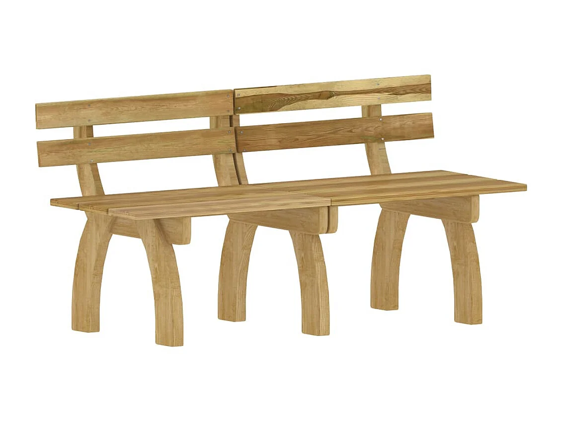 Mobilier de salle à manger de jardin 3 pcs Bois de pin imprégné 4