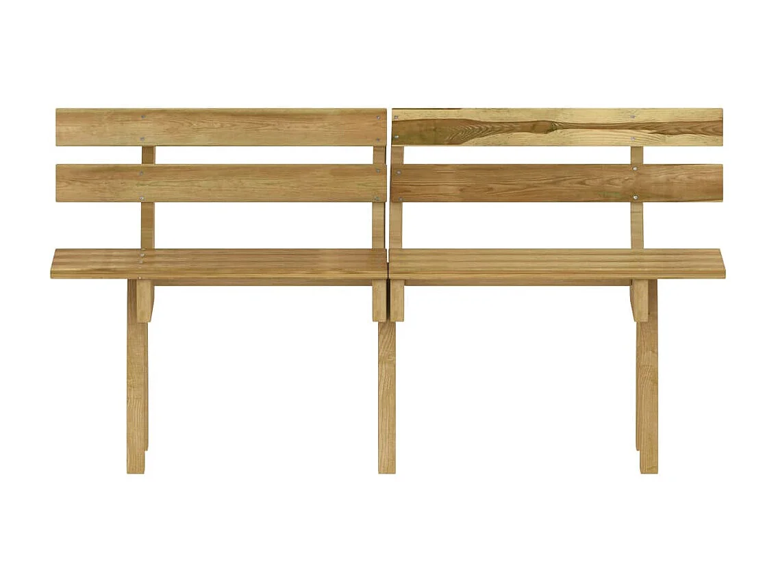 Mobilier de salle à manger de jardin 3 pcs Bois de pin imprégné 4
