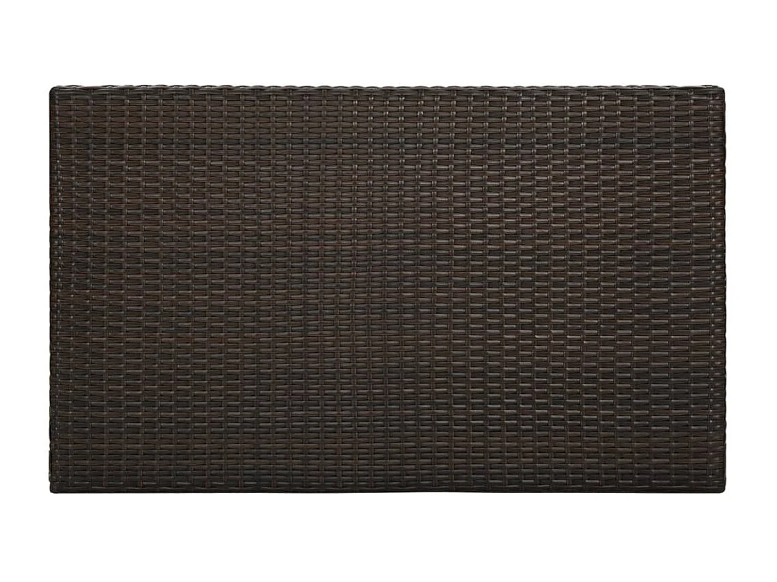 Meuble de bar de jardin 5 pcs et coussins Résine tressée Marron 3