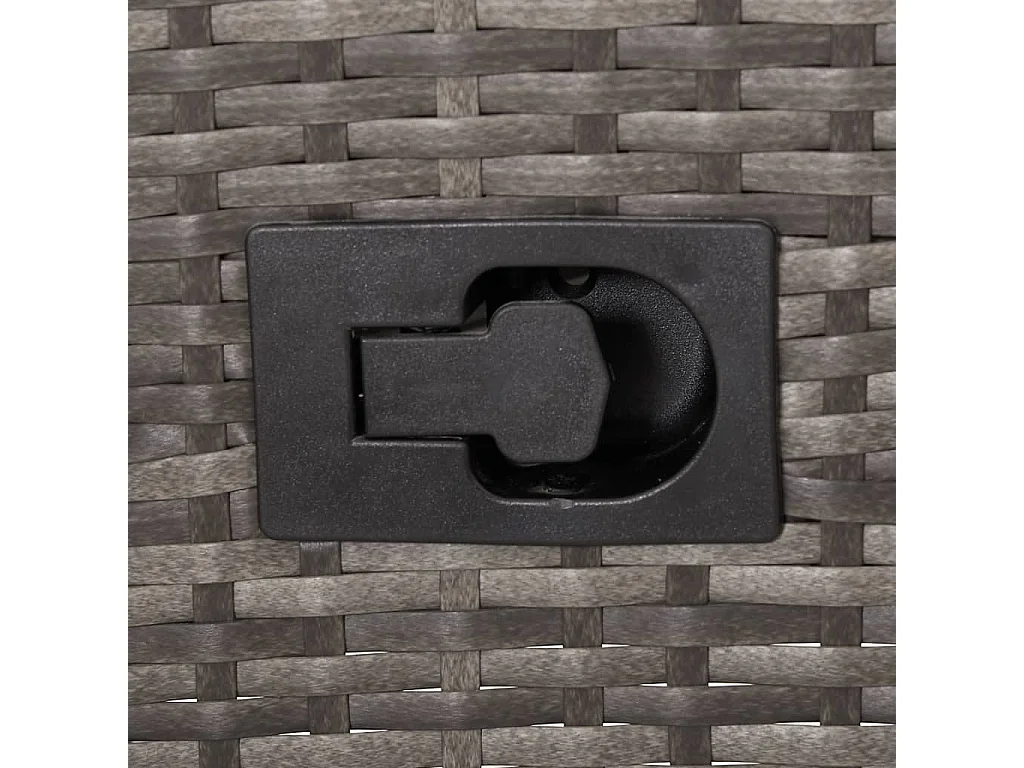 Salon de jardin 9 pcs avec coussins Résine tressée Gris 39