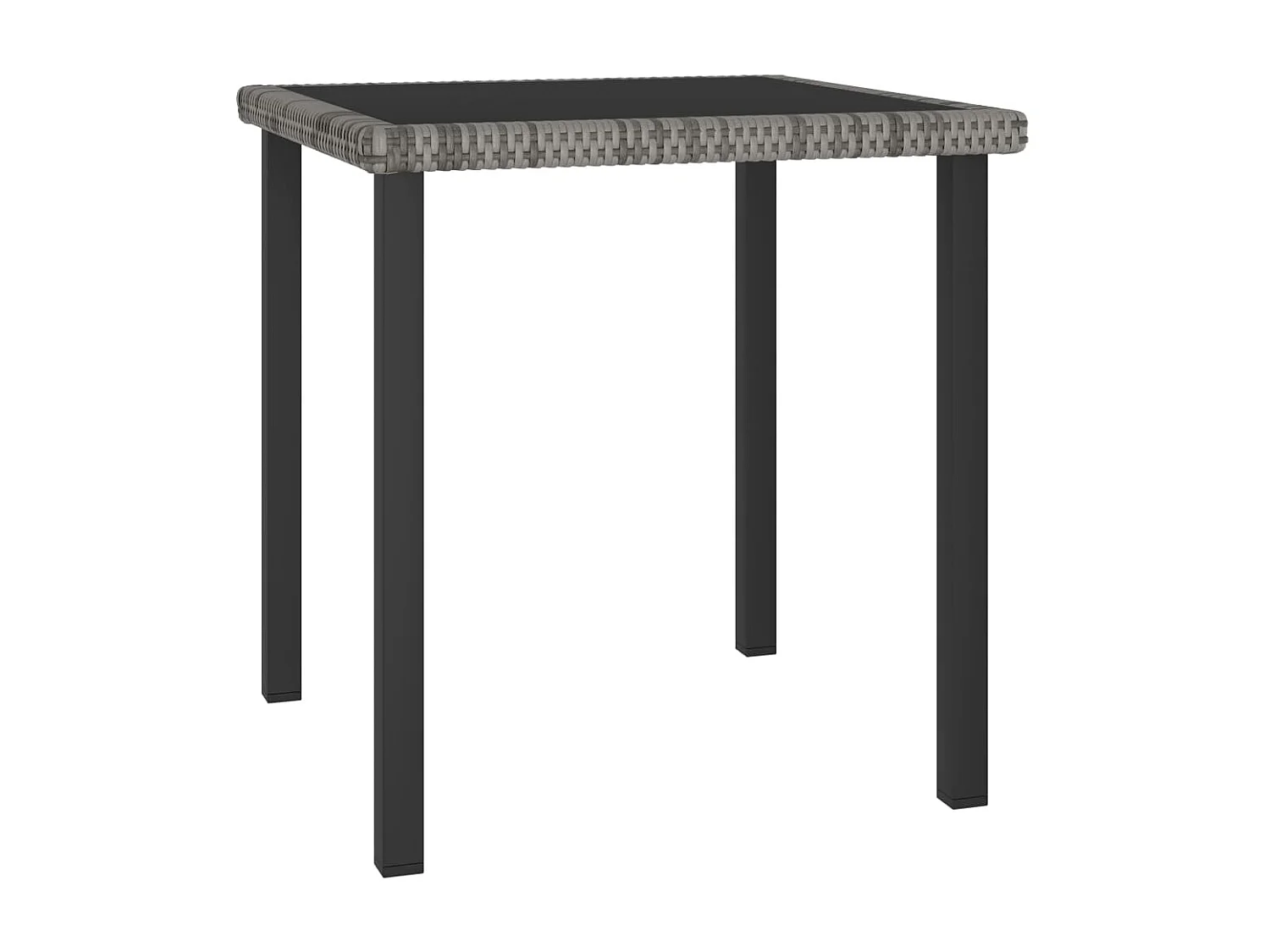 Ensemble de salle à manger de jardin 5 pcs Résine tressée Gris 3