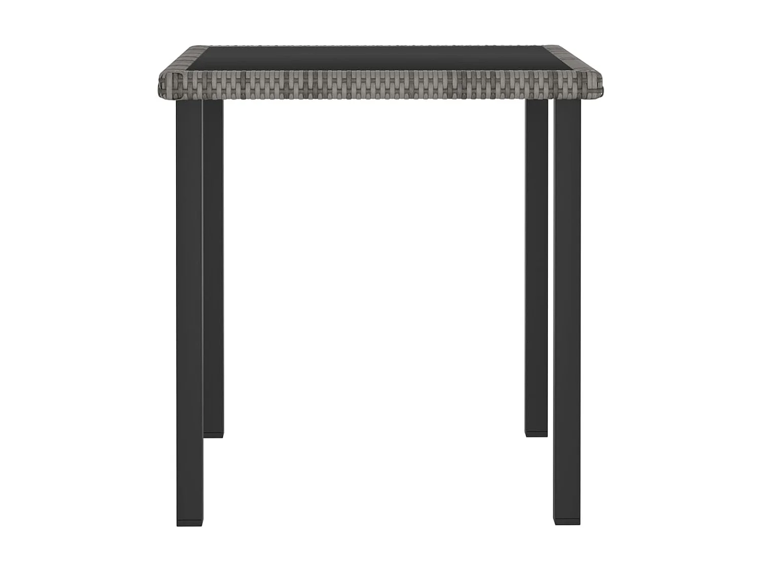 Ensemble de salle à manger de jardin 5 pcs Résine tressée Gris 3