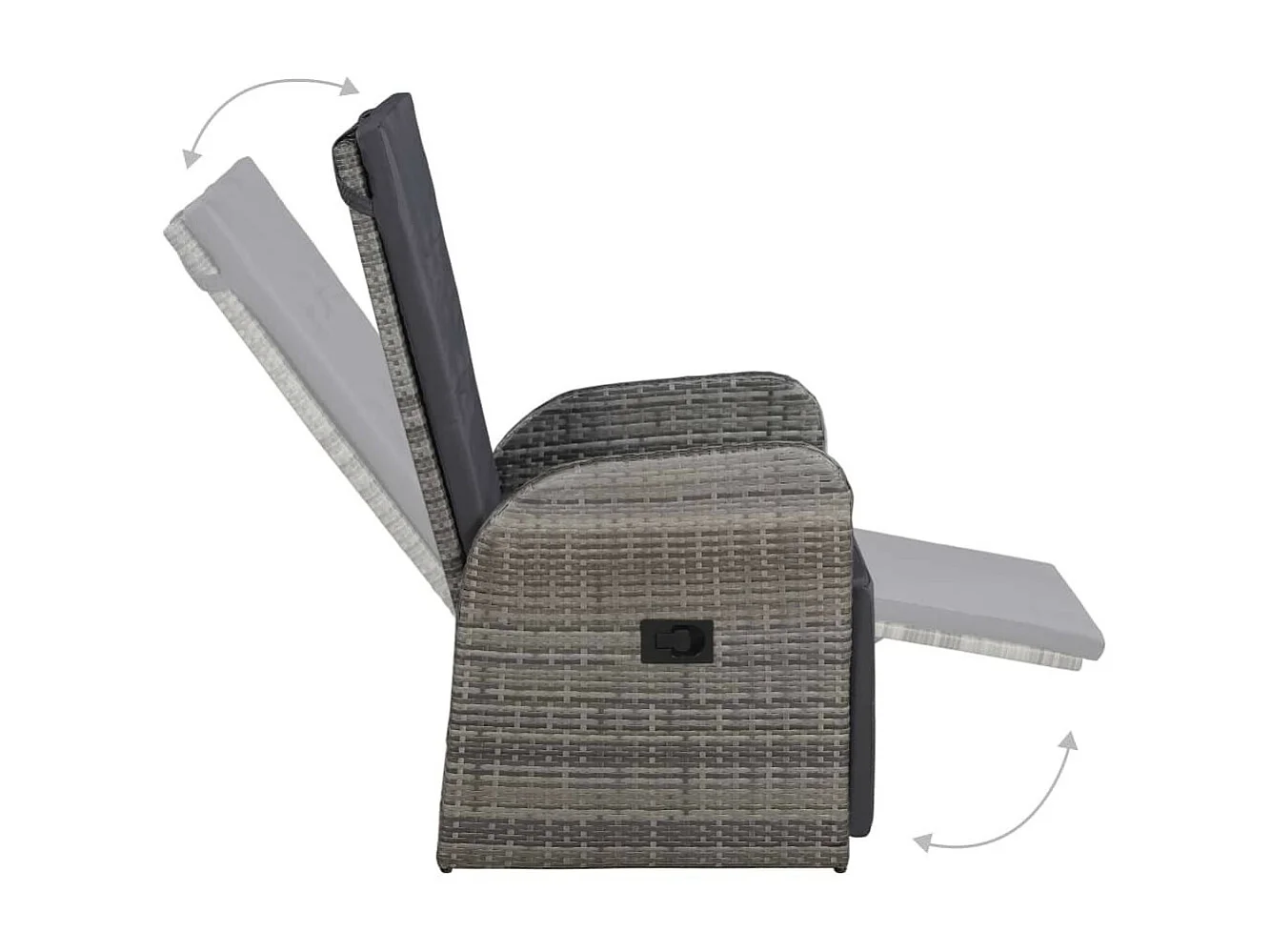 Mobilier de bistro 3 pcs avec coussins Résine tressée Gris