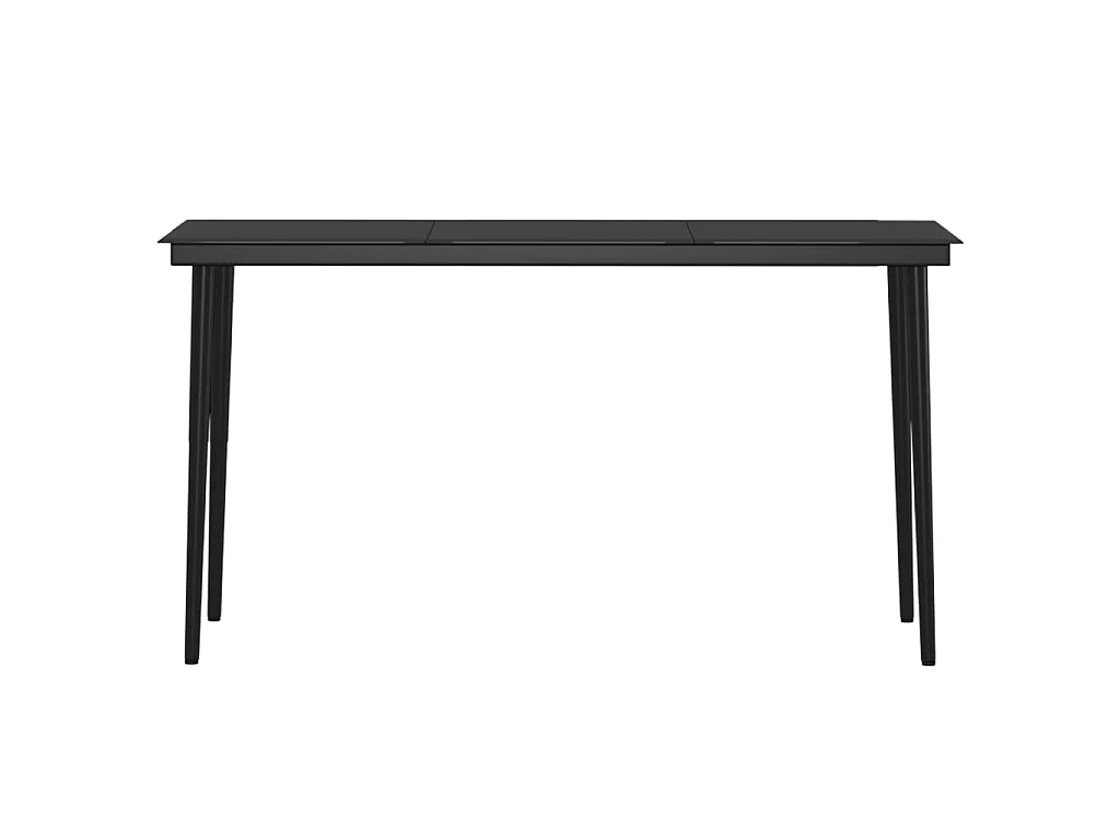 Mobilier de salle à manger de jardin avec coussins 5 pcs Noir 3