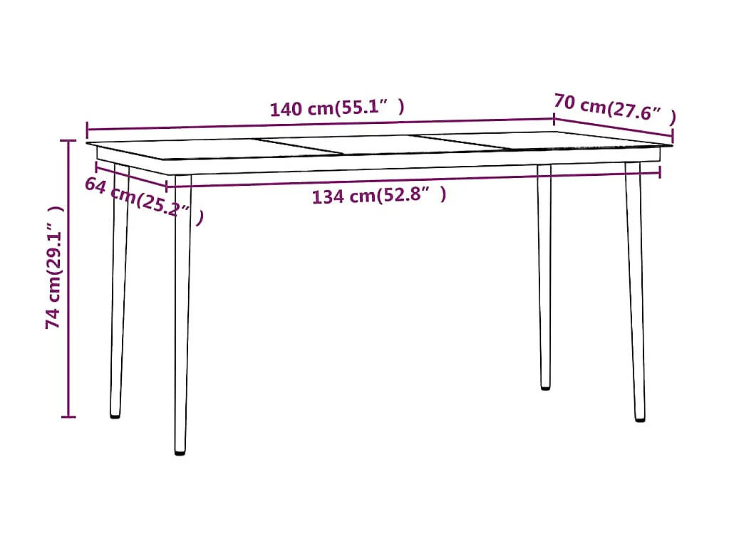Mobilier de salle à manger de jardin avec coussins 5 pcs Noir 3