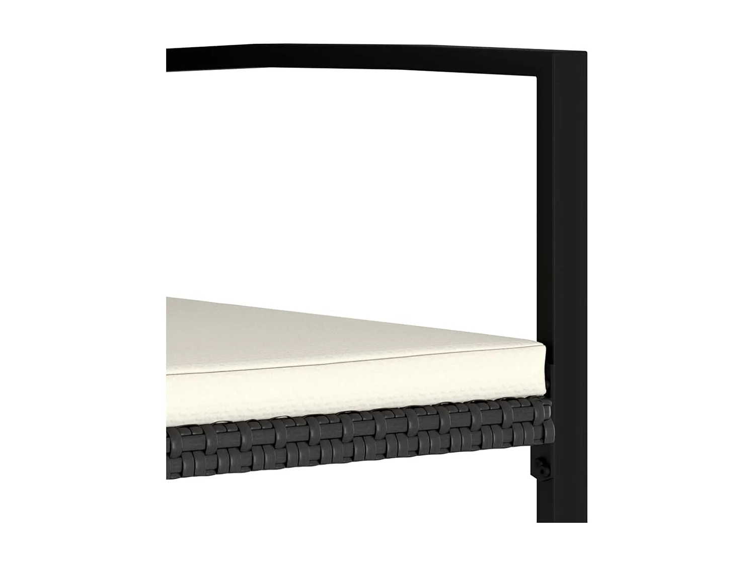 Ensemble de salle à manger de jardin 3 pcs Résine tressée Noir 3