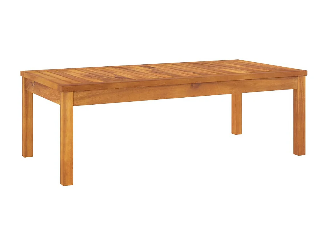 Salon de jardin 5 pcs avec coussin Crème Bois d'acacia solide