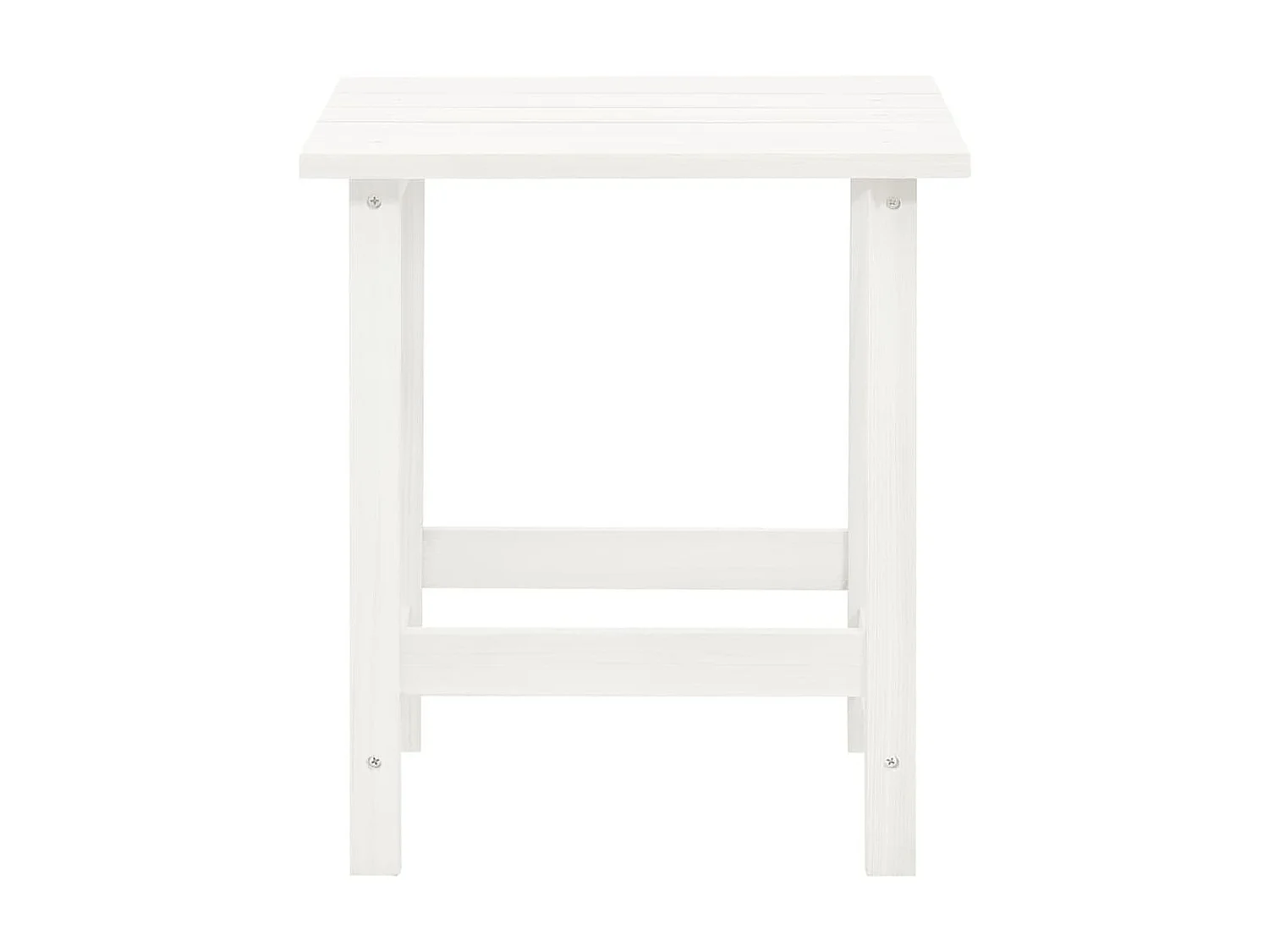 Chaise de jardin Adirondack avec table Bois de sapin Blanc