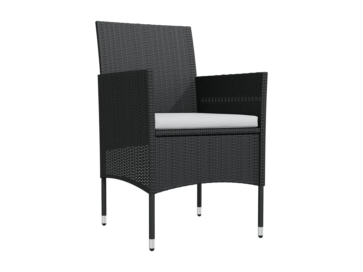 Ensemble de salle à manger de jardin avec coussins 9 pcs Noir 5