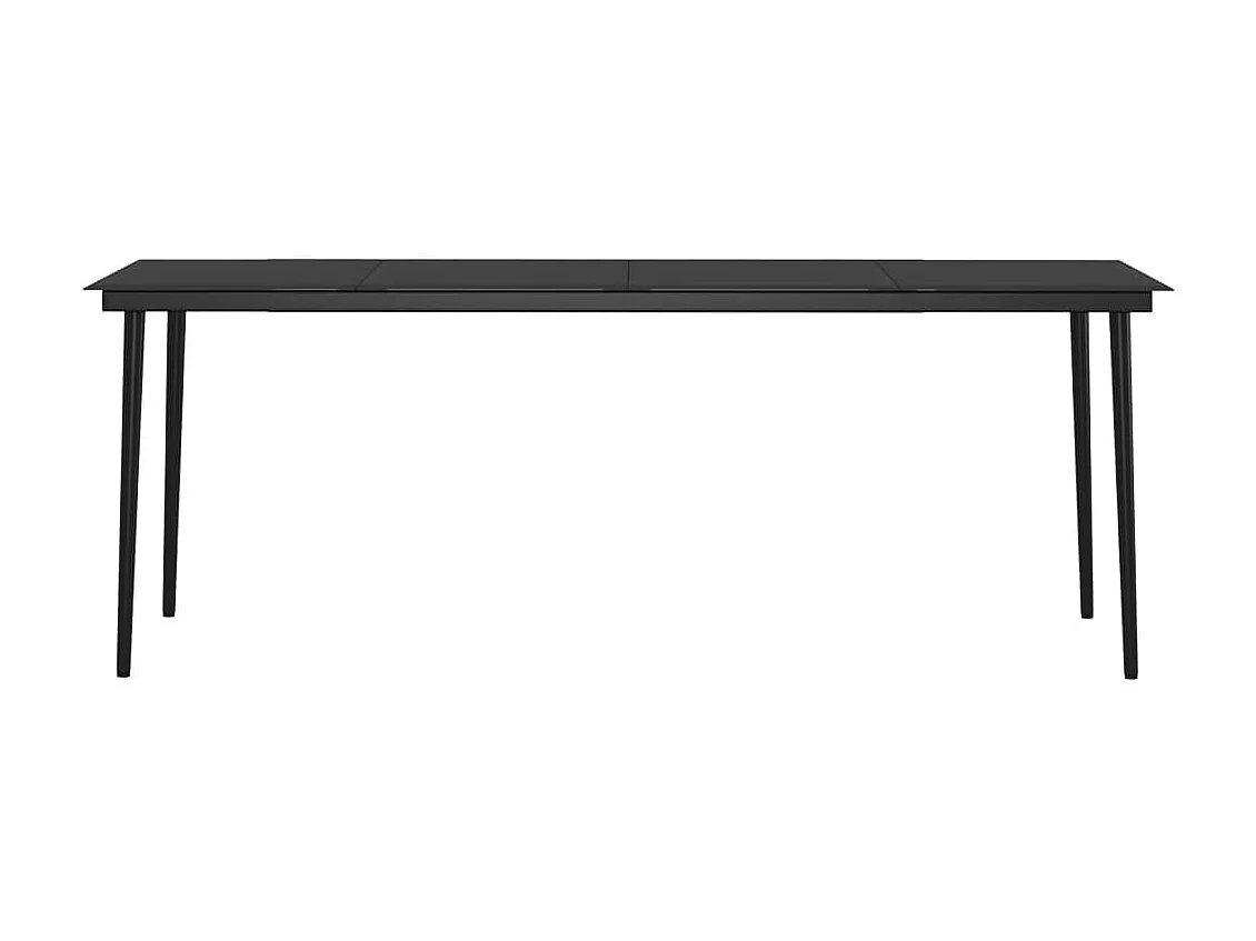 Ensemble de salle à manger de jardin avec coussins 9 pcs Noir 5