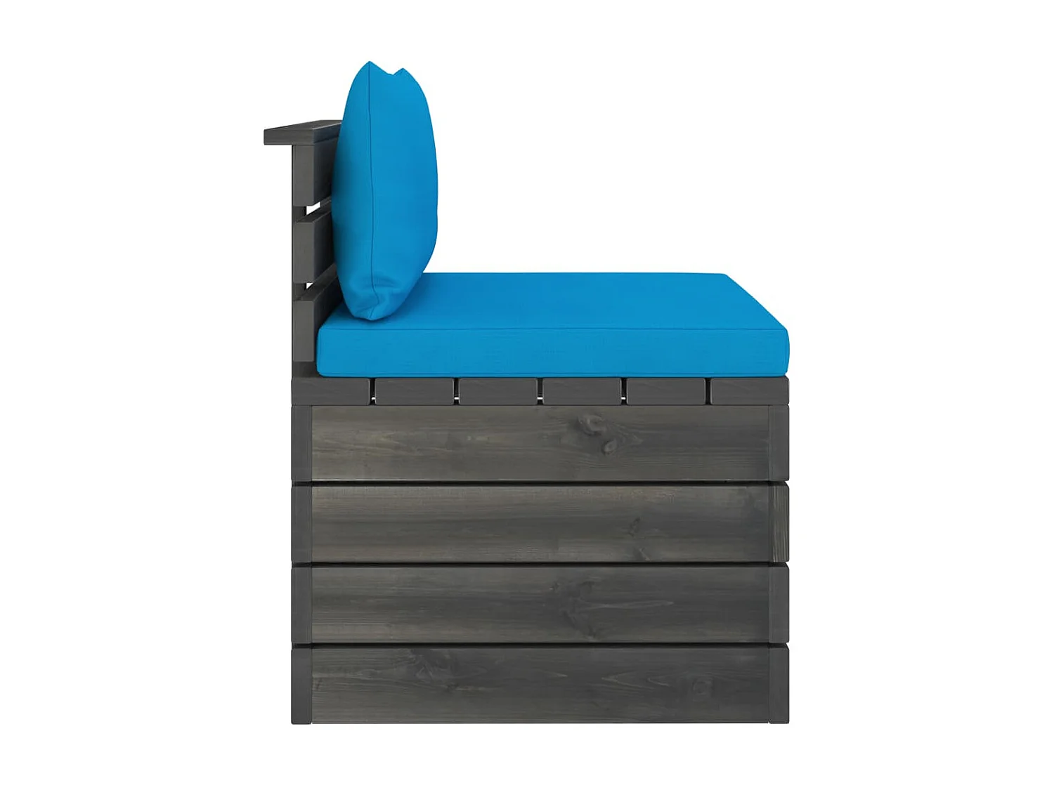 Salon palette de jardin 2 pcs avec coussins Bois de pin massif 14