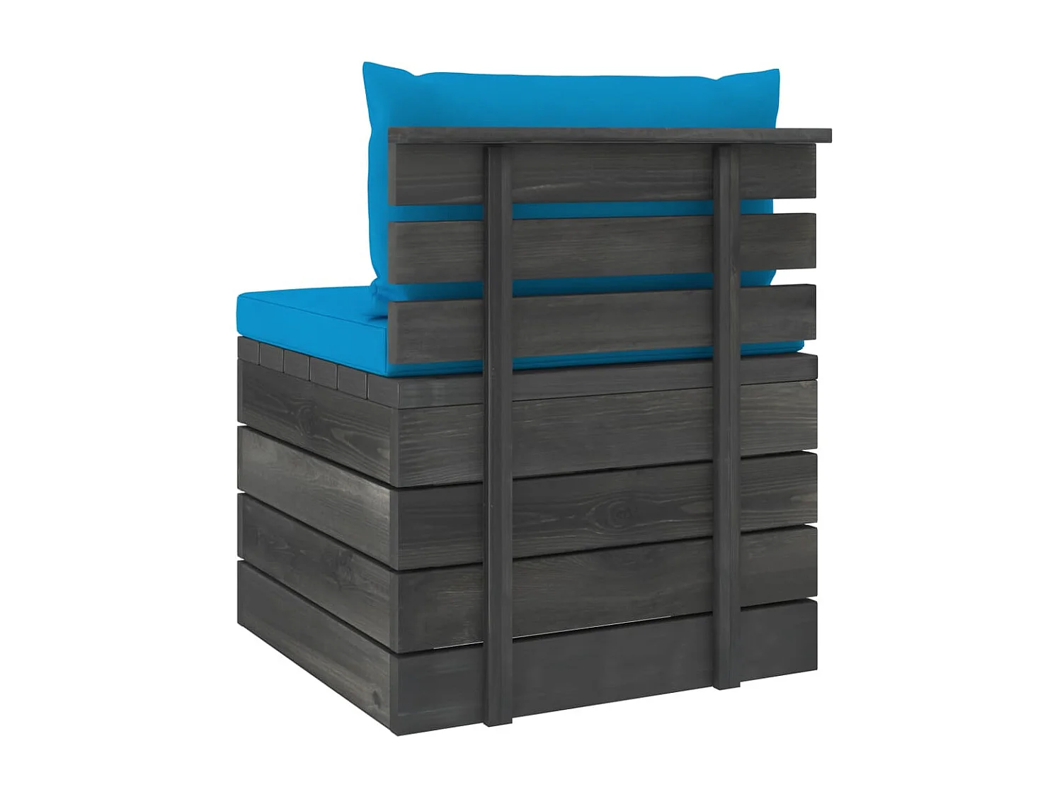 Salon palette de jardin 2 pcs avec coussins Bois de pin massif 14