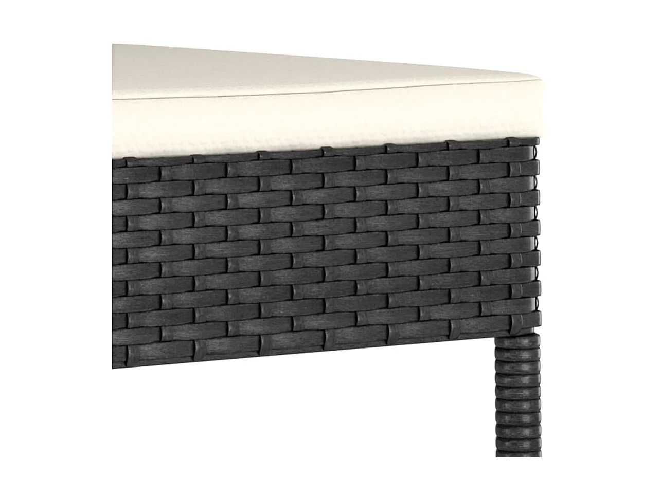 Ensemble de salle à manger de jardin 7 pcs Résine tressée Noir 3