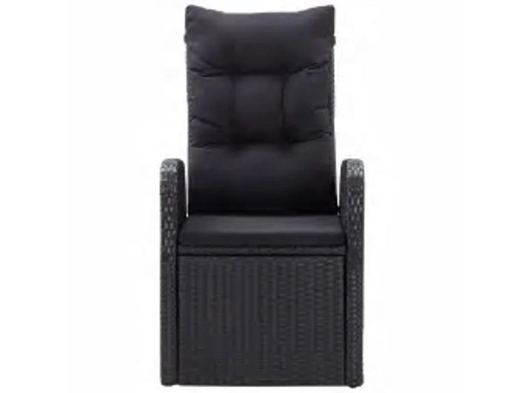 Ensemble de salle à manger de jardin avec coussins 7 pcs Noir 13