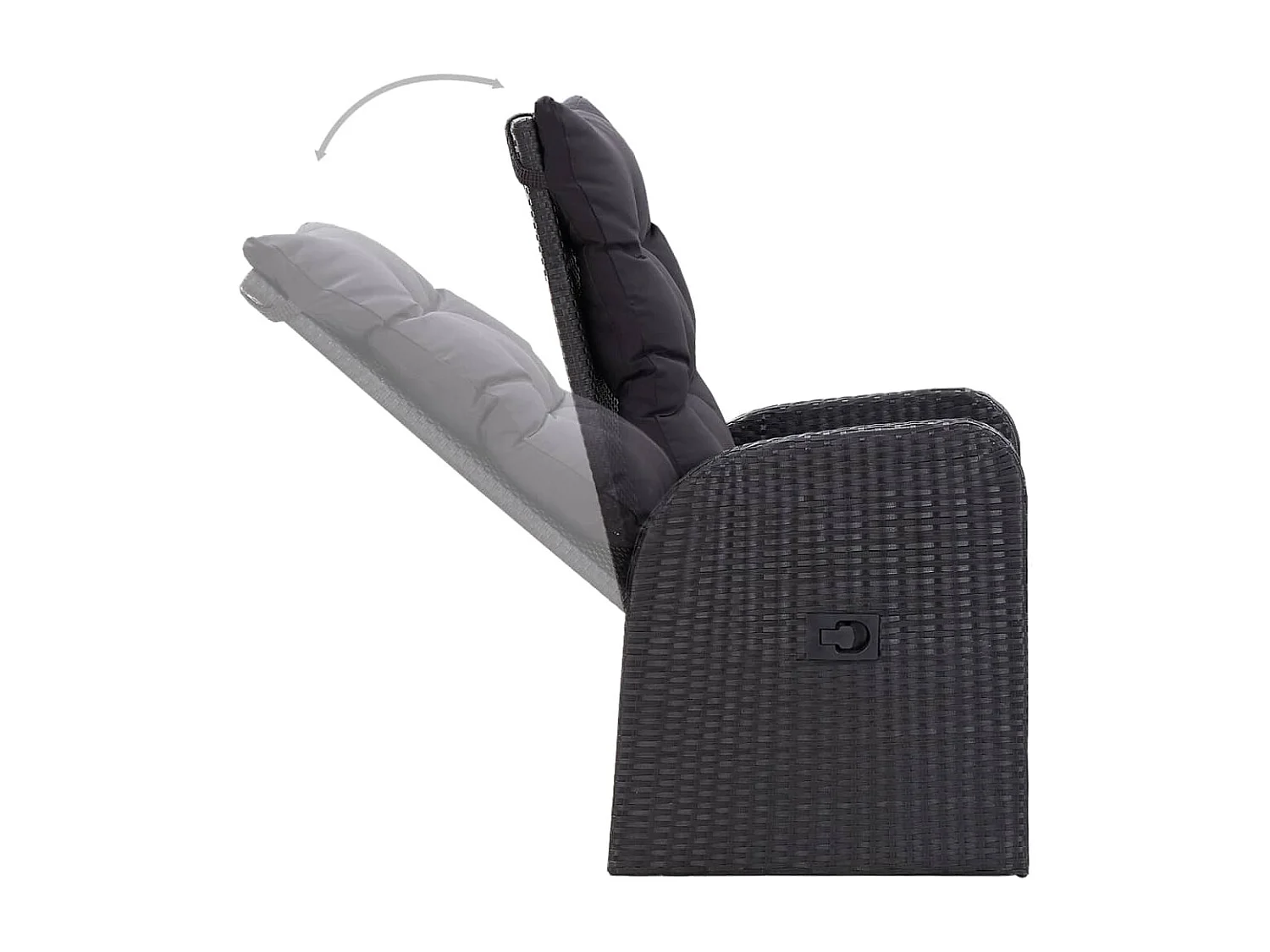 Ensemble de salle à manger de jardin avec coussins 7 pcs Noir 13