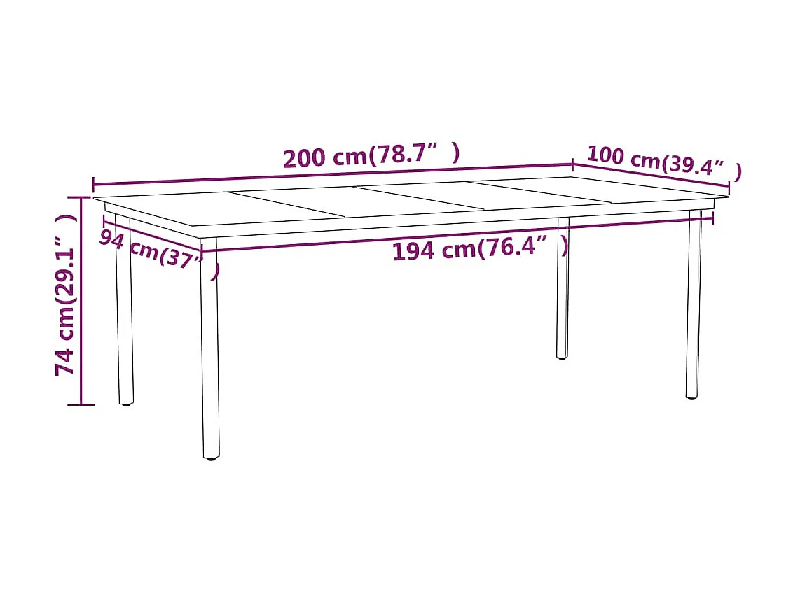 Ensemble de salle à manger de jardin 9 pcs Noir 22