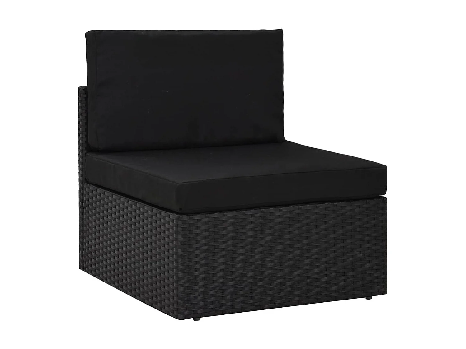 Salon de jardin 8 pcs Résine tressée Noir