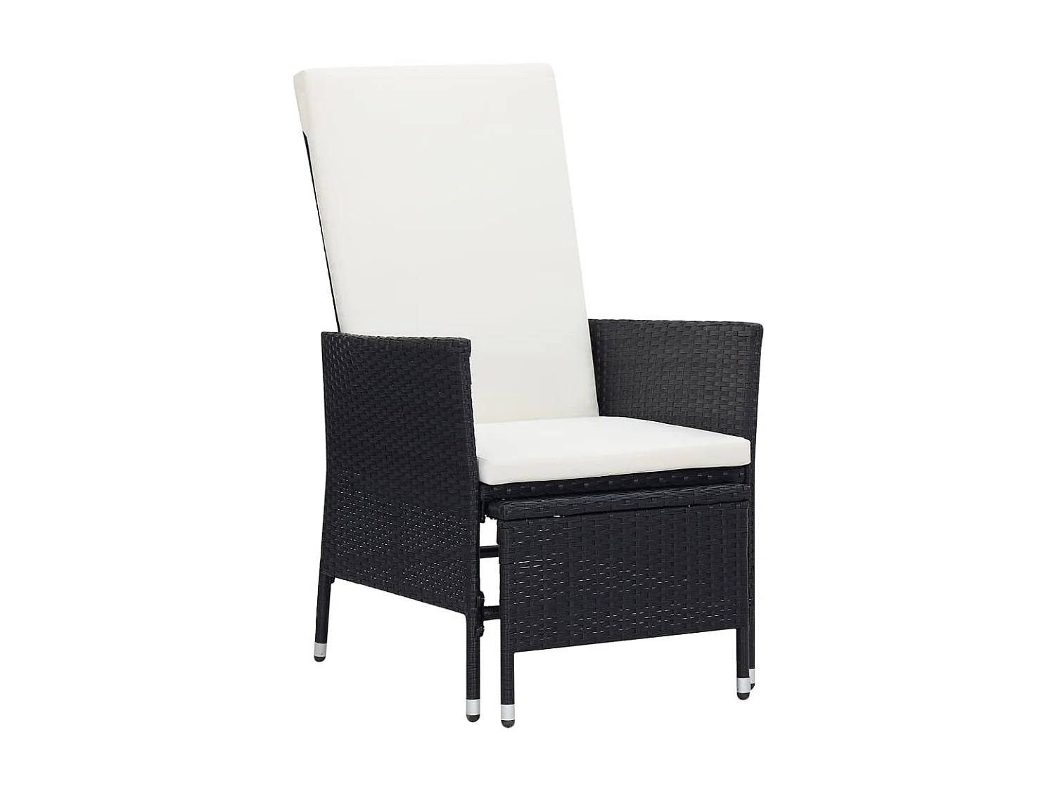 Salon de jardin 3 pcs avec coussins Résine tressée Noir 14