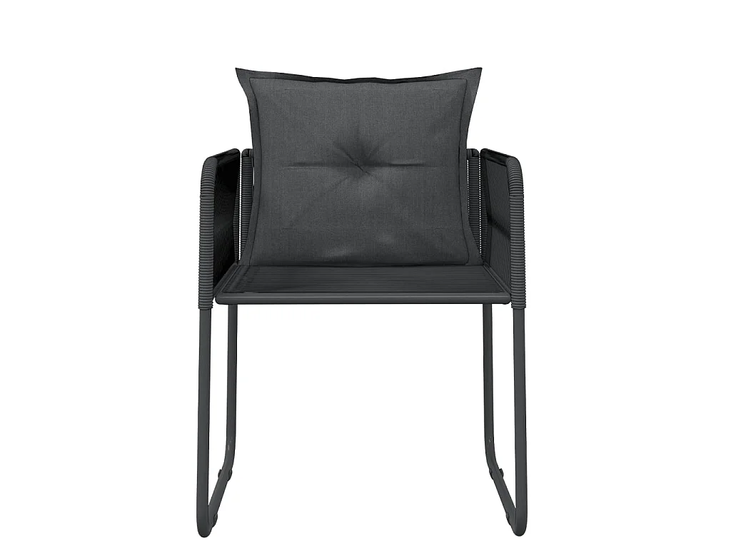 Ensemble de salle à manger de jardin 5 pcs Noir 45