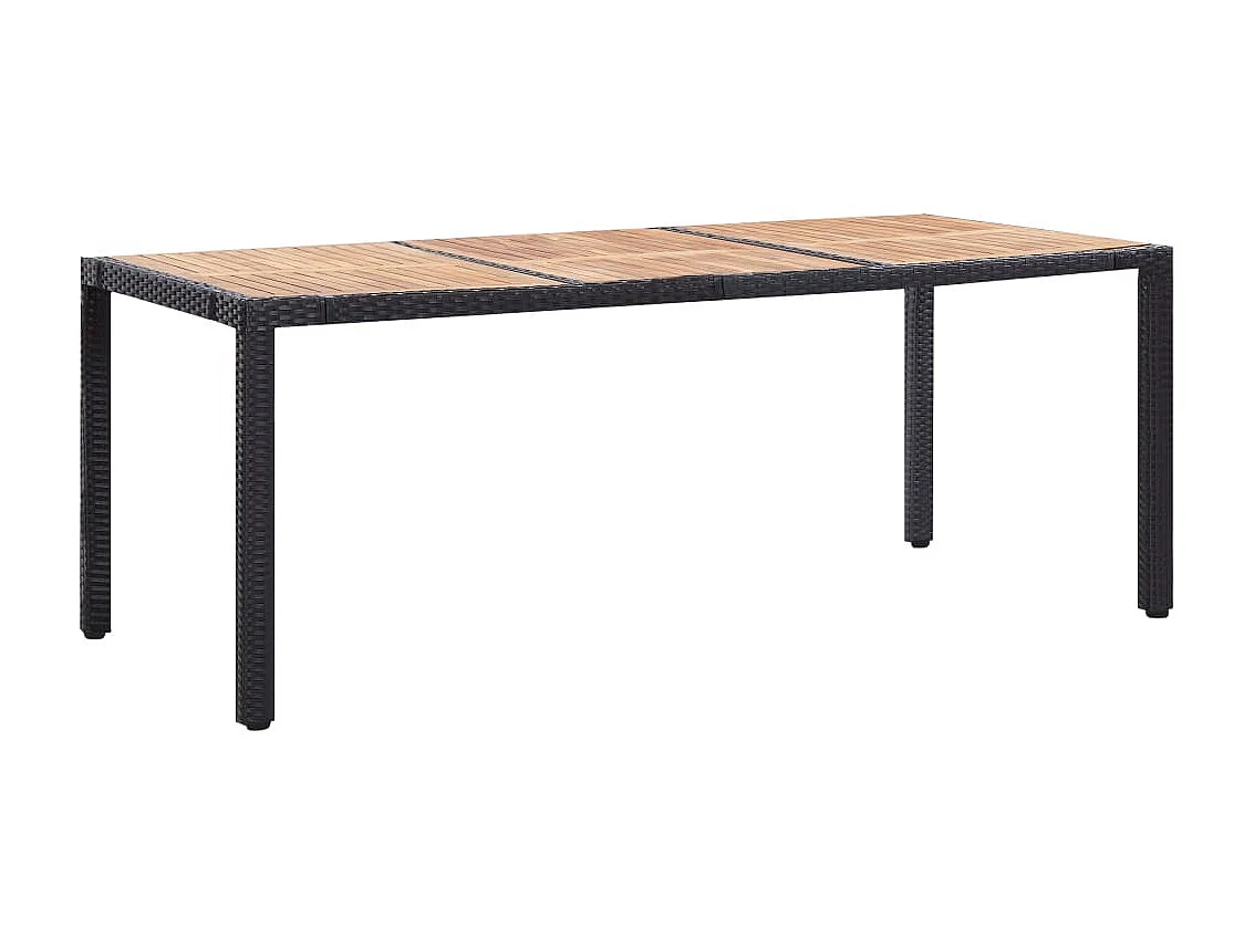Mobilier à dîner de jardin 9pcs et coussins Résine tressée Noir 2
