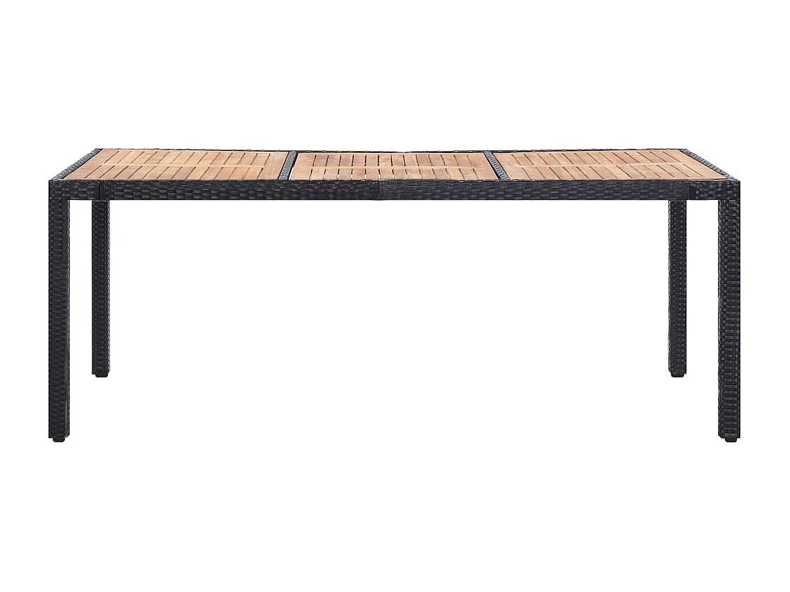 Mobilier à dîner de jardin 9pcs et coussins Résine tressée Noir 2