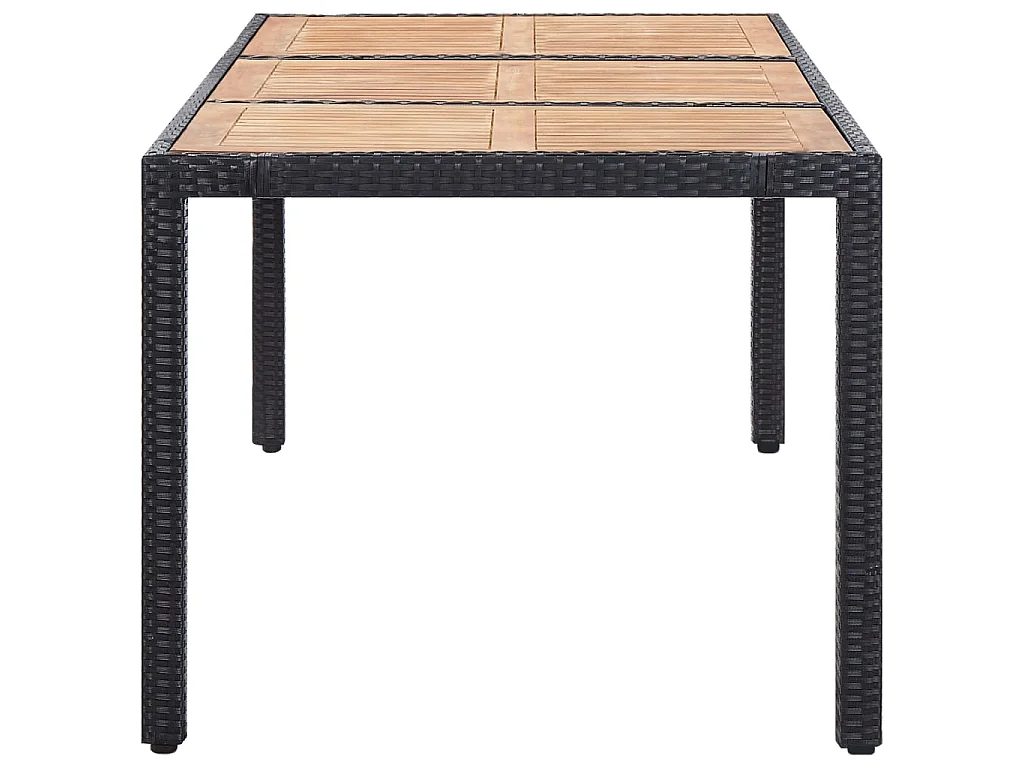 Mobilier à dîner de jardin 9pcs et coussins Résine tressée Noir 2