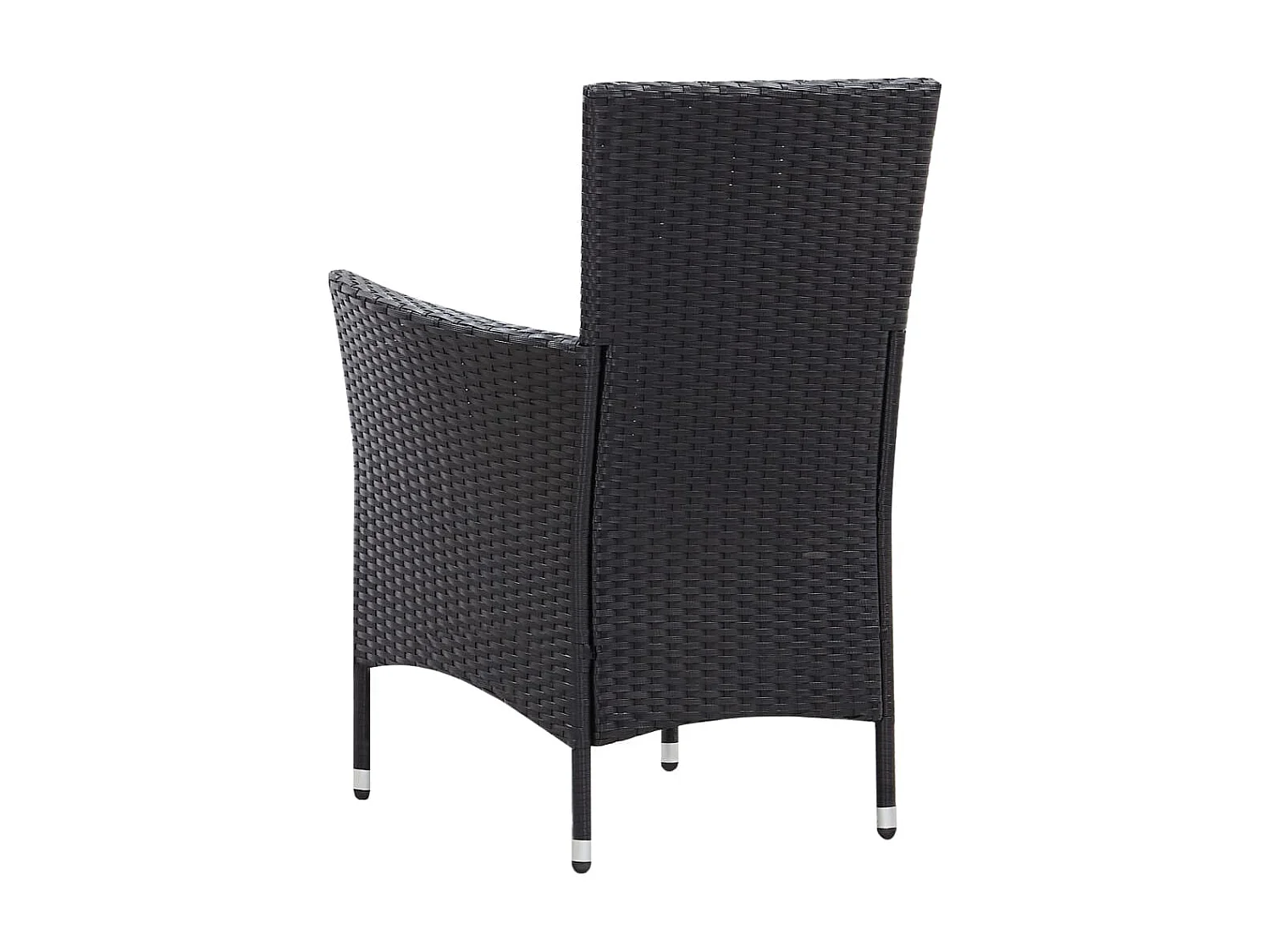 Mobilier à dîner de jardin 9pcs et coussins Résine tressée Noir 2