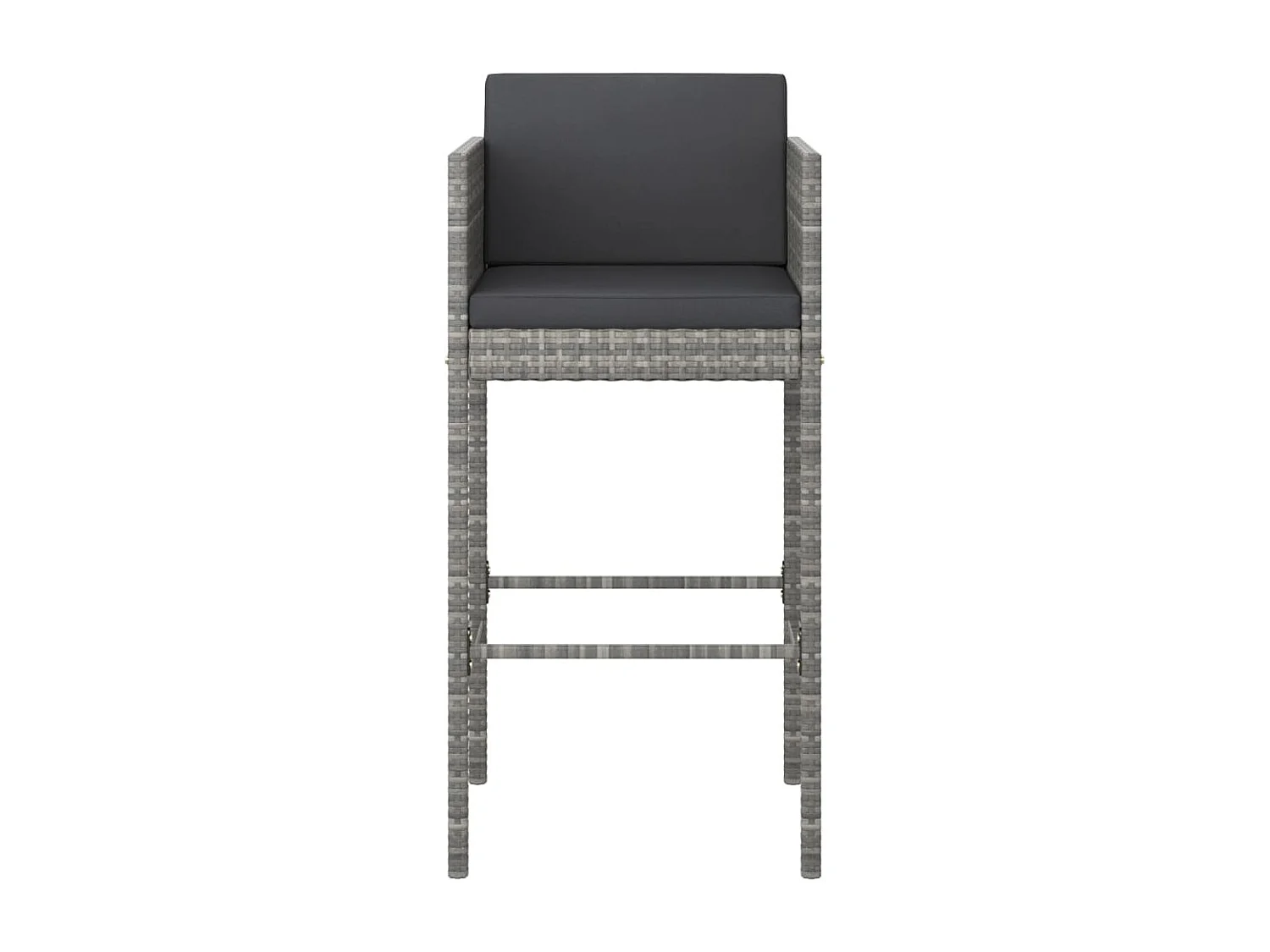 Ensemble de bar de jardin 5 pcs et coussins Résine tressée Gris 17