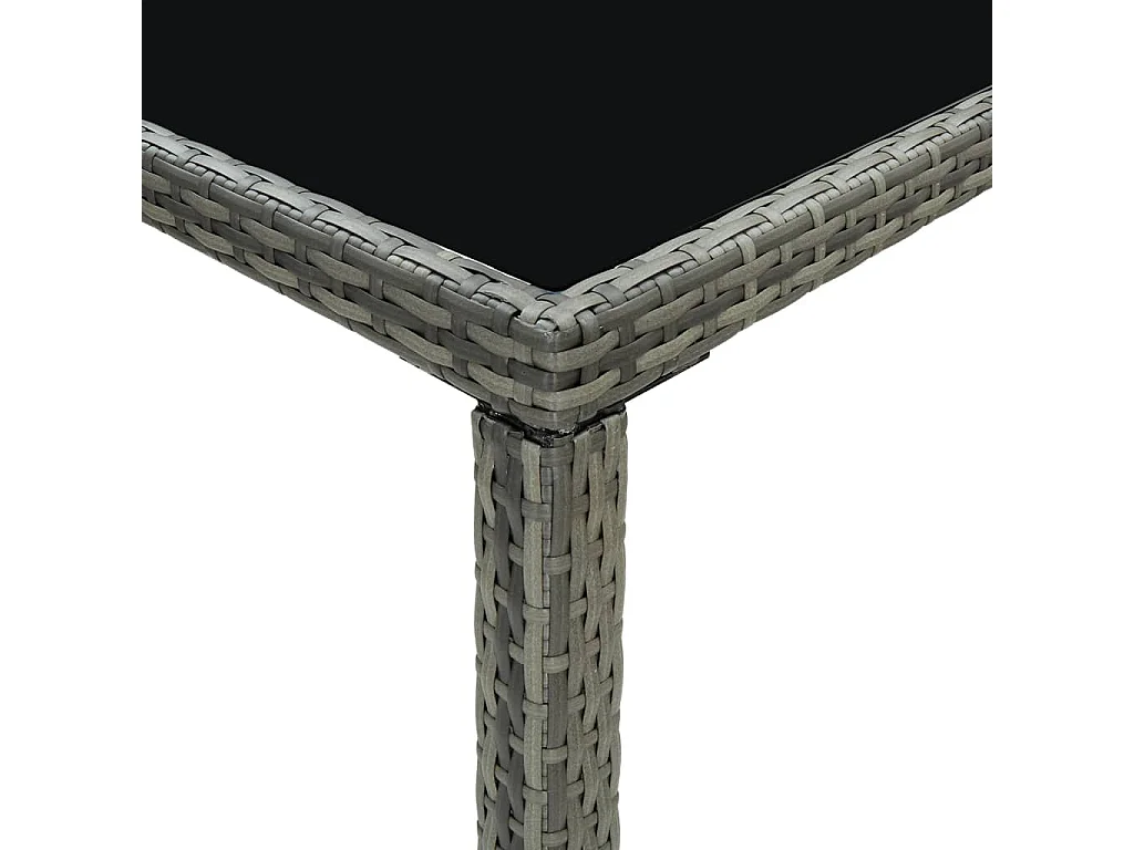 Ensemble de bar de jardin 5 pcs et coussins Résine tressée Gris 17