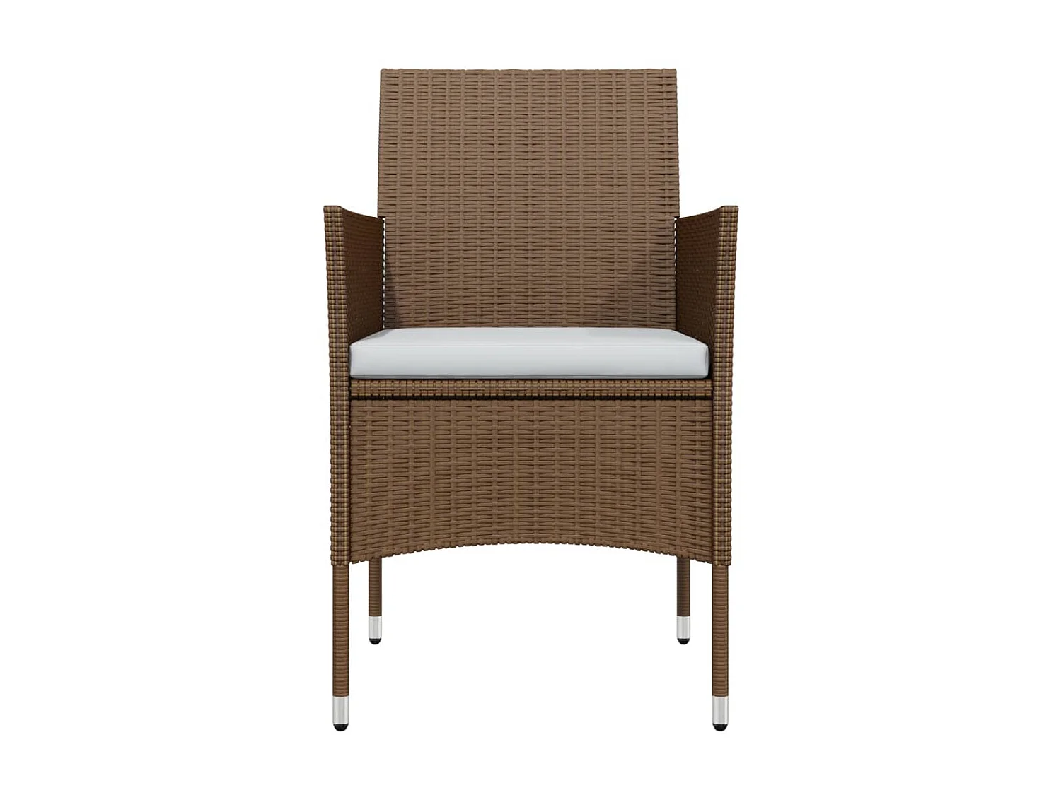 Ensemble de salle à manger de jardin coussins 7 pcs Marron-noir 2