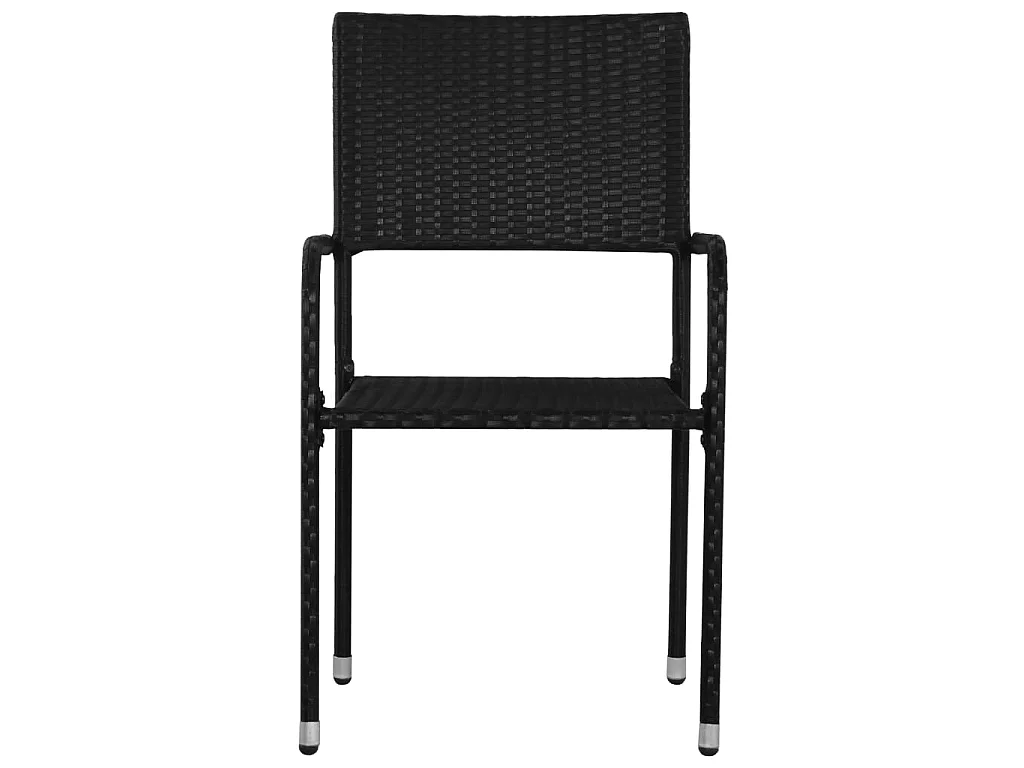 Ensemble de salle à manger de jardin 3 pcs Noir 54